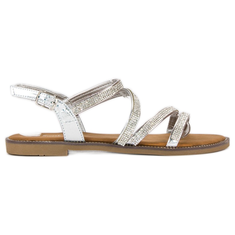 Sweet Shoes Sandalias plata mujer gris