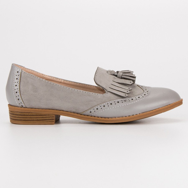 SDS Mocasines grises con flecos