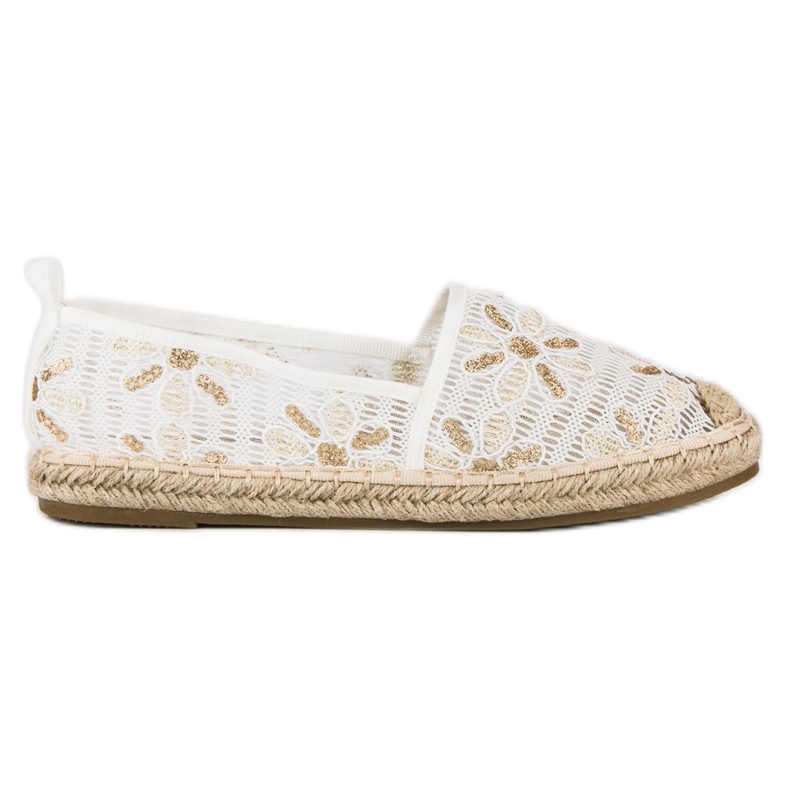Seastar Alpargatas de encaje blanco amarillo
