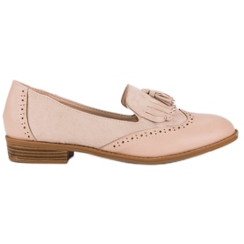 SDS Mocasines beige con flecos