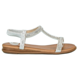 Renda Elegantes sandalias sin cordones gris