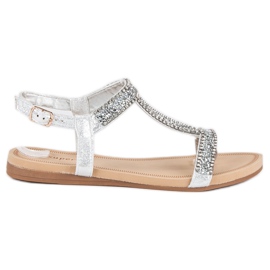 Super Me Sandalias elegantes con hebilla gris Super Me Sandalias elegantes con hebilla gris