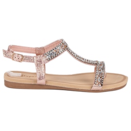 Super Me Sandalias elegantes con hebilla rosa