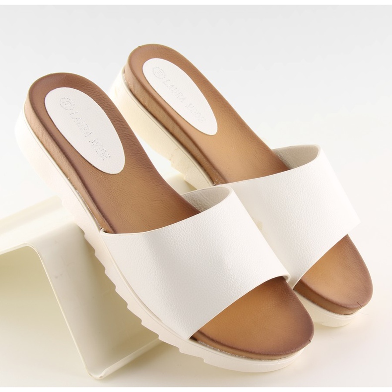 Pantuflas mujer blancas H10 blanco Pantuflas mujer blancas H10 blanco