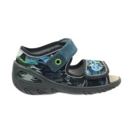 Sandalias inserto piel Befado 433P azul gris verde