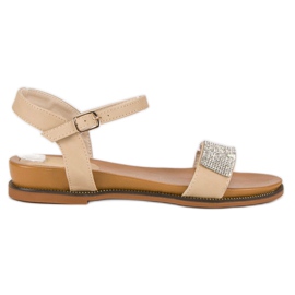 Renda Sandalias planas informales beige