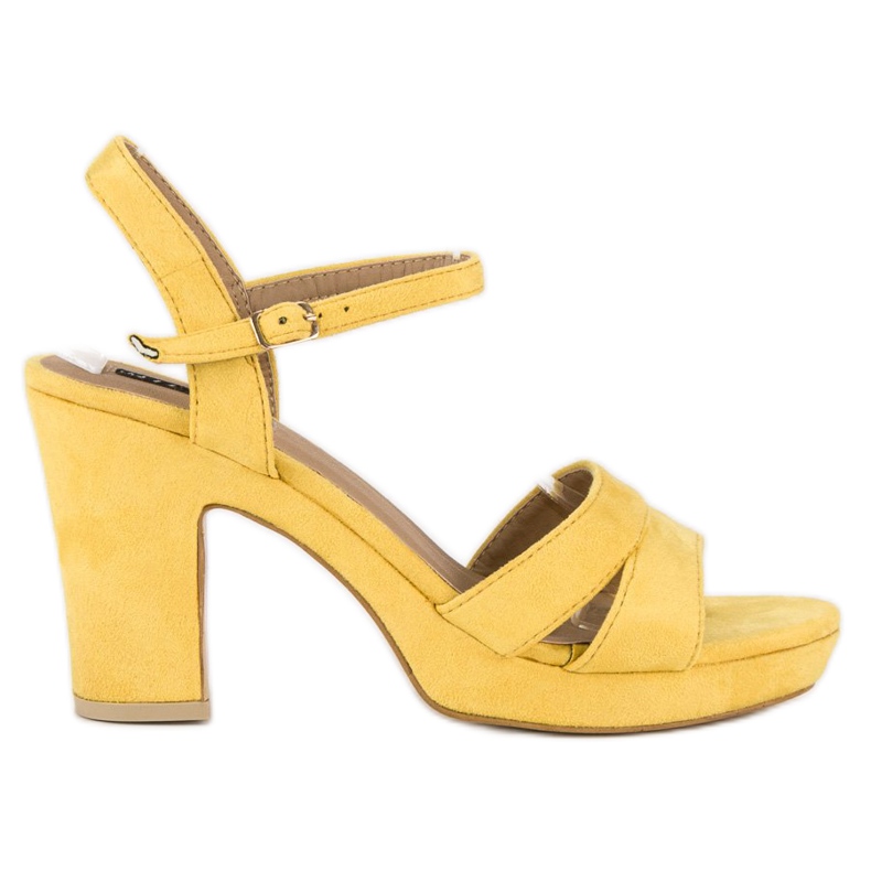 Milaya Sandalias de tacón de moda amarillo Milaya Sandalias de tacón de moda amarillo