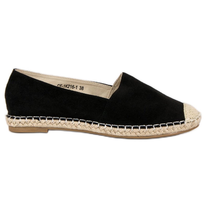 Best Shoes Alpargatas ante negro