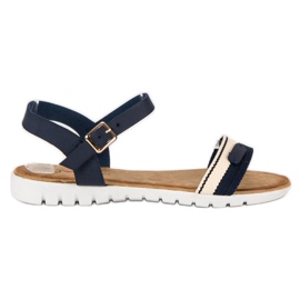 Top Shoes Sandalias casuales de mujer azul marino