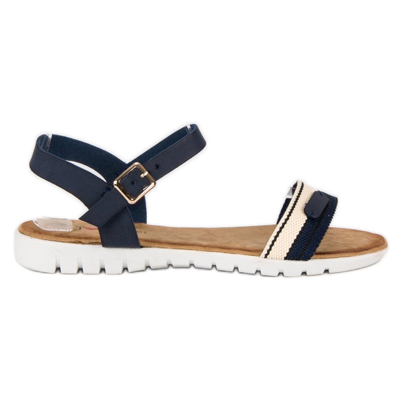 Top Shoes Sandalias casuales de mujer azul marino