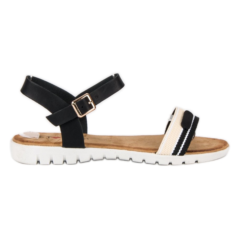 Top Shoes Sandalias casuales de mujer negro