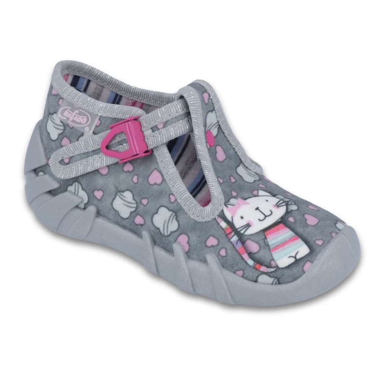 Calzado infantil befado 110P326 rosado gris