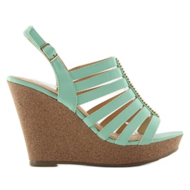Sandalias cuña FA77 Verde
