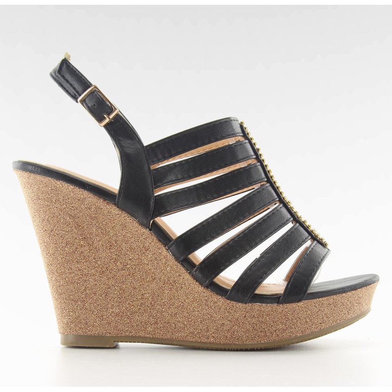 Sandalias cuña FA77 Negro