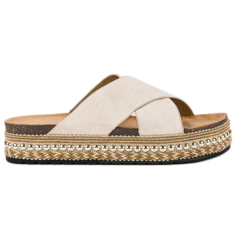 Bello Star Chanclas plataforma marrón