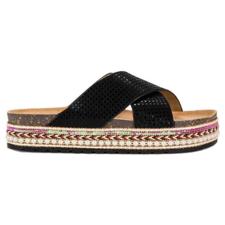 Sergio Todzi Chanclas estampado étnico negro