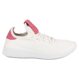 Calzado deportivo blanco rosa