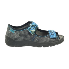 Sandalias, zapatillas velcro Befado 969x117 azul gris