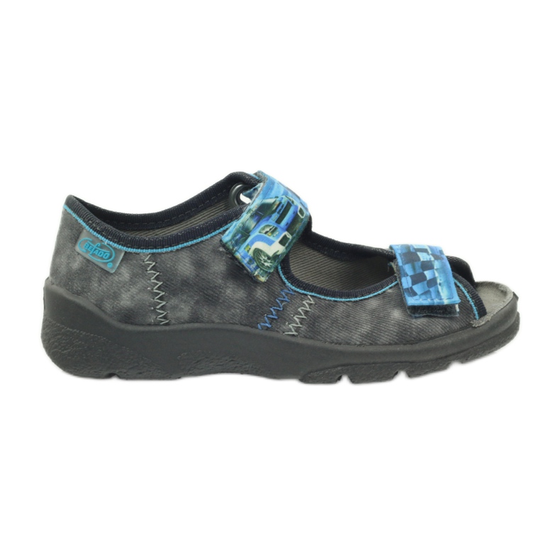 Sandalias, zapatillas velcro Befado 969x117 azul gris