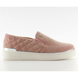 Zapatillas slip-on de ante 7103 Rosa rosado