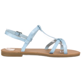 Ideal Shoes Sandalias azul claro