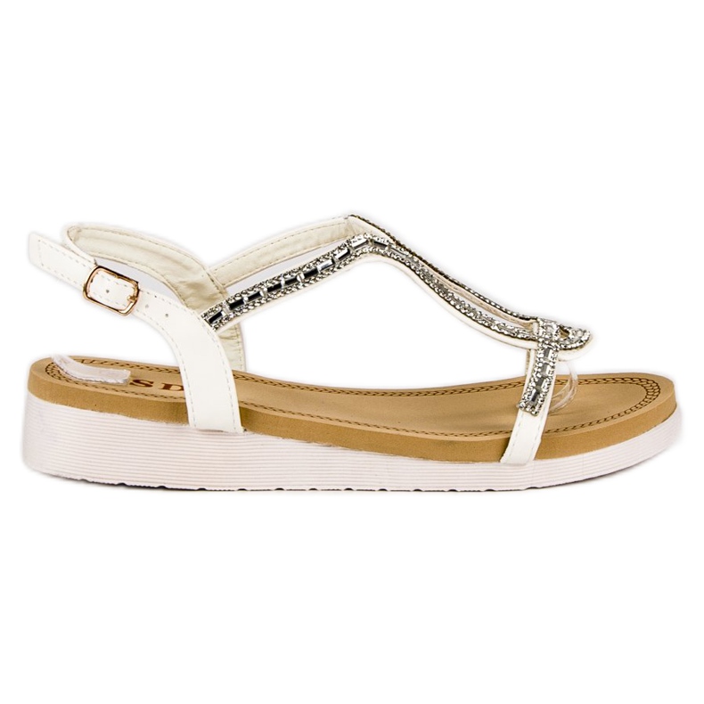 SDS Cómodas sandalias planas blanco