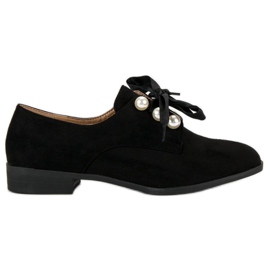 Tina&Co Zapatos atados con perlas negro Tina&Co Zapatos atados con perlas negro