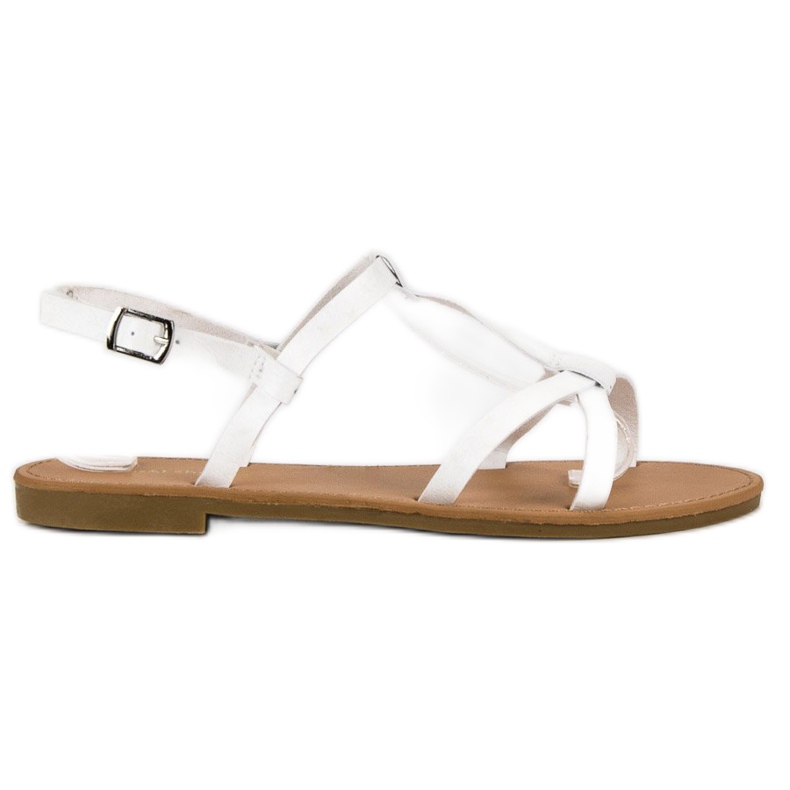 Ideal Shoes Sandalias blancas claras blanco