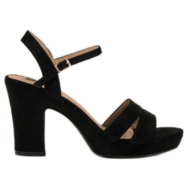 Milaya Sandalias de tacón de moda negro