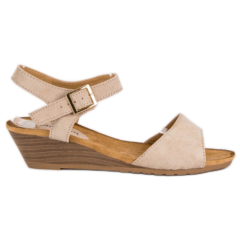 Abloom Sandalias cuña beige