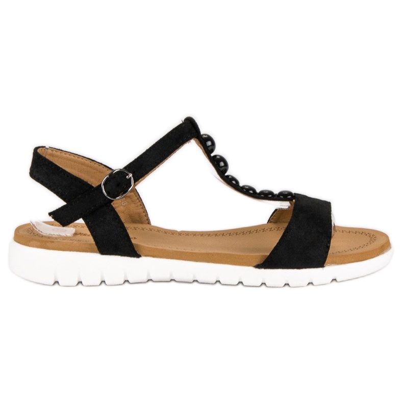 Via Giulia  Sandalias planas negras negro