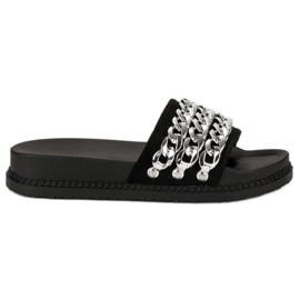 Pantuflas negras negro