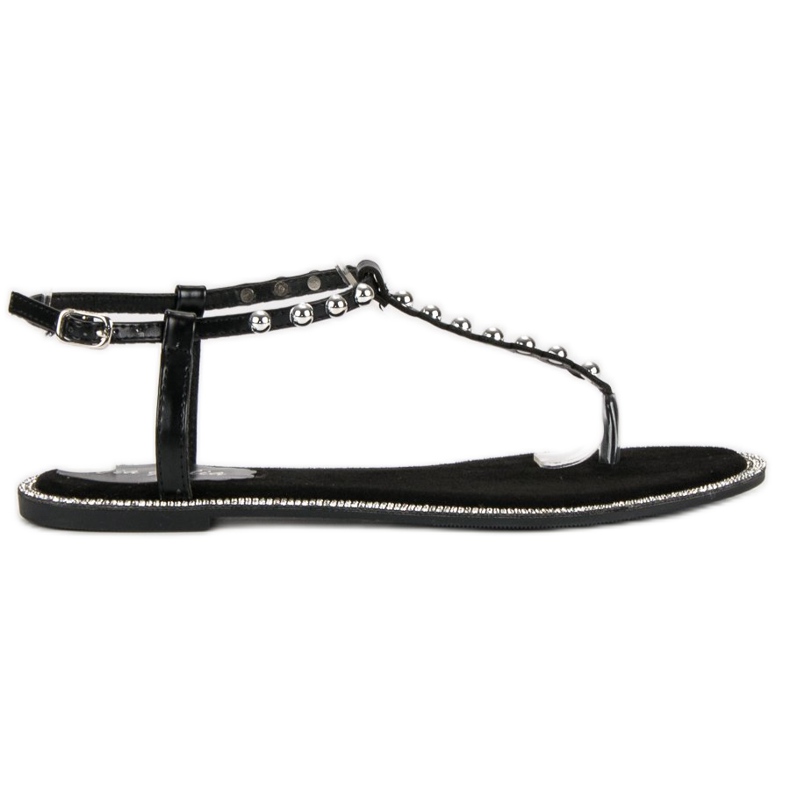 Via Giulia  Sandalias planas negras negro Via Giulia  Sandalias planas negras negro