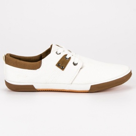 Zapatillas blancas atadas blanco