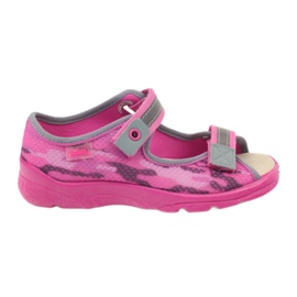 Sandalias, zapatillas velcro Befado 969y112 gris rosa