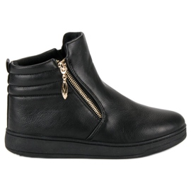 Zapatillas negras por encima del tobillo negro