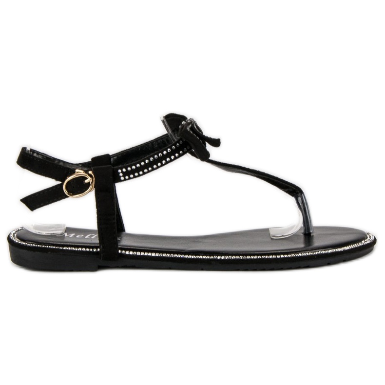 Melisa Sandalias Flip Flops Con Lazo negro