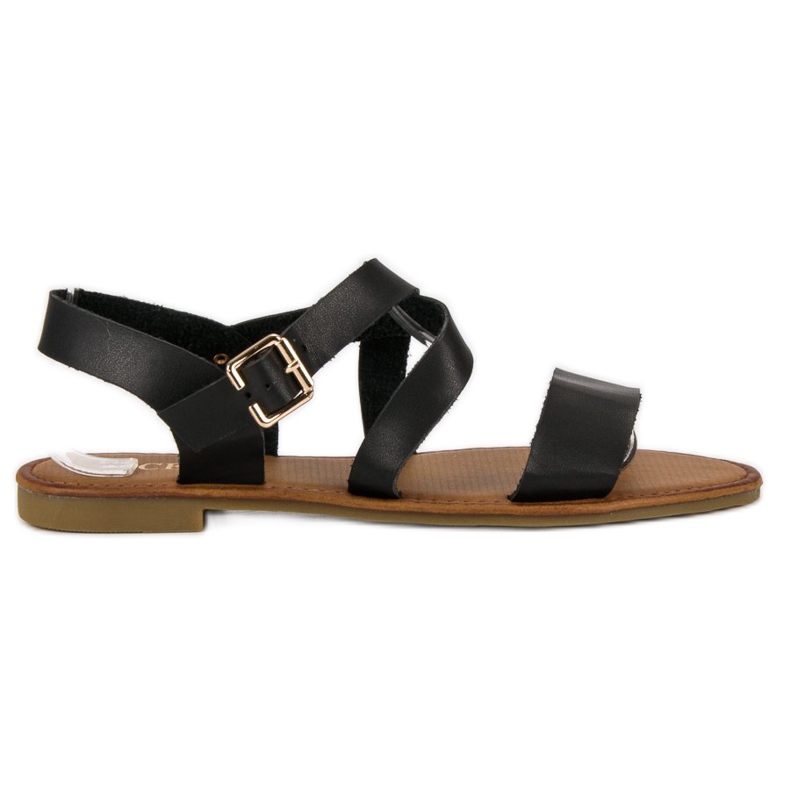 Licean Sandalias negras con hebilla negro