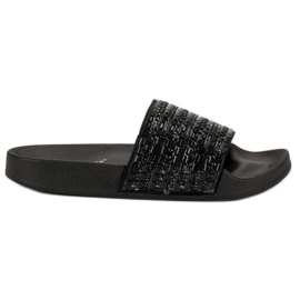 Zapatillas negras elegantes negro