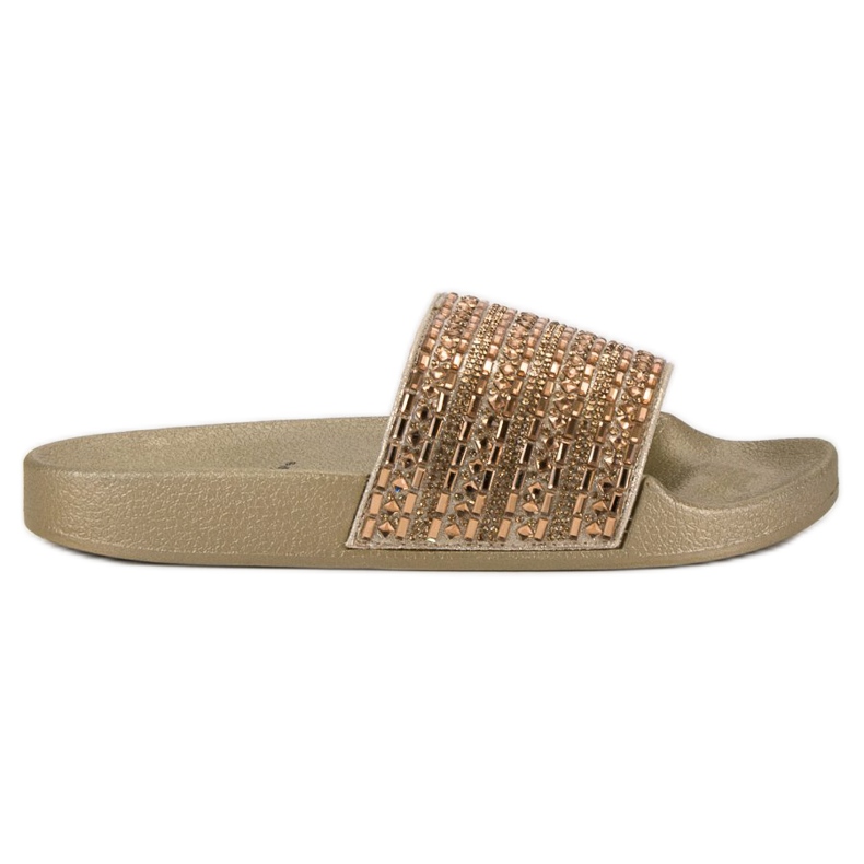 Zapatillas doradas elegantes dorado