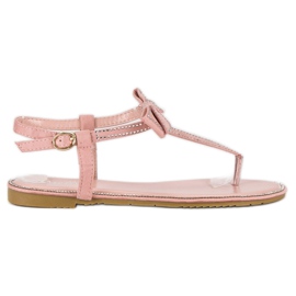 Melisa Sandalias Flip Flops Con Lazo rosa