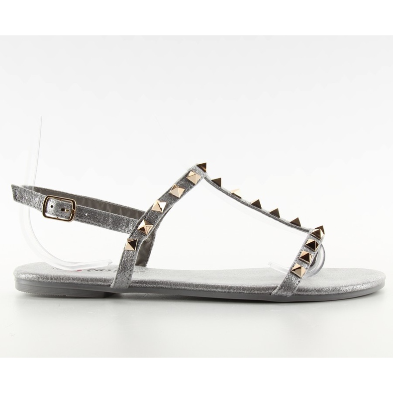 Sandalias delicadas con tachas grises DD23