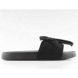 Zapatillas con correa de gamuza ts168-9 negro