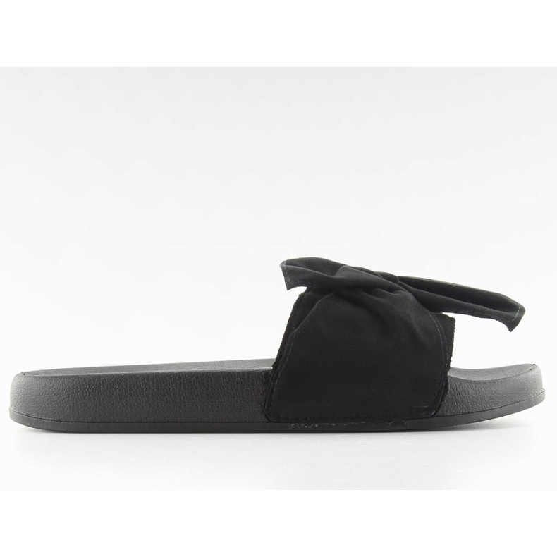 Zapatillas con correa de gamuza ts168-9 negro