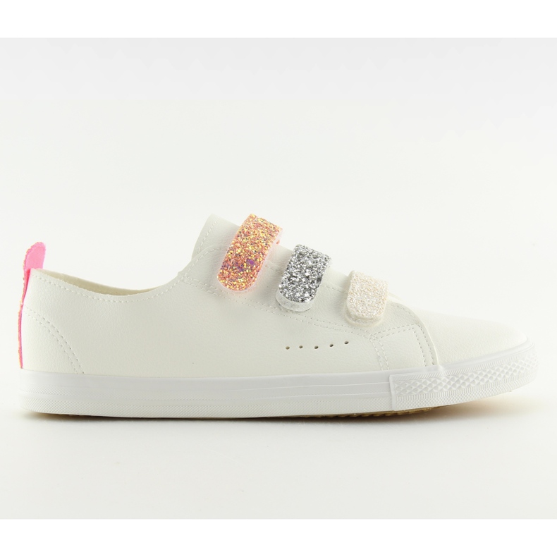 Zapatillas blancas de mujer BM1978 blanco gris amarillo