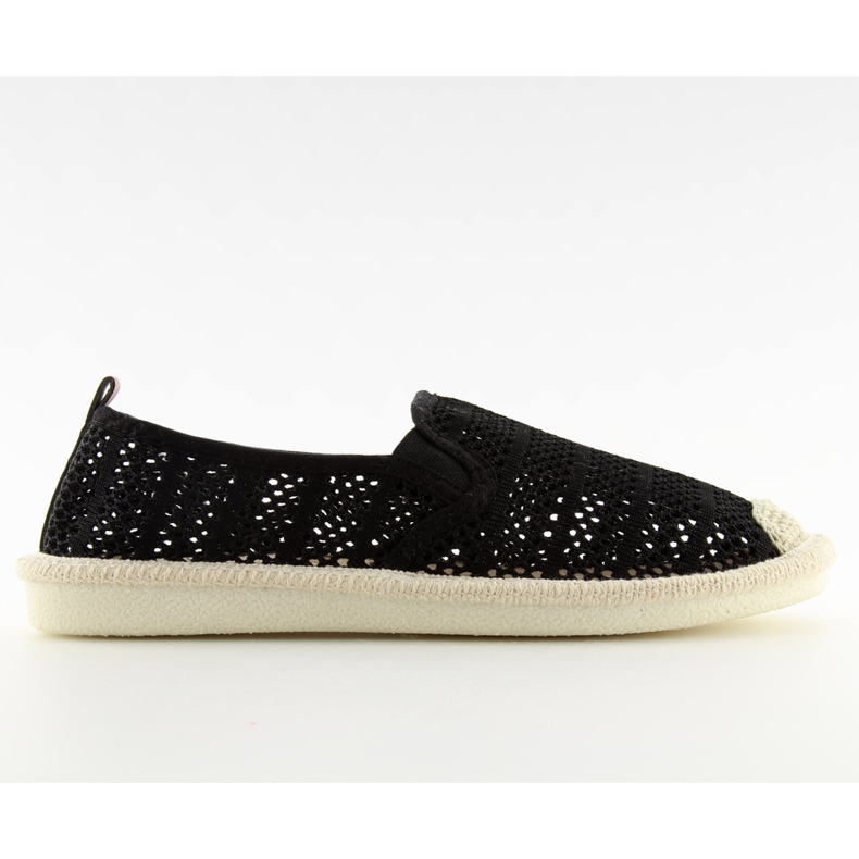 Alpargatas malla negra F01B Black negro