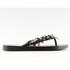 Chanclas con cuentas negro JH68 Negro