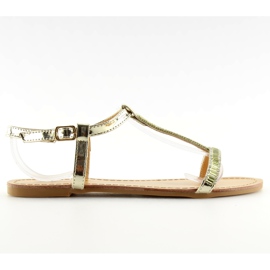 Sandalias con circonitas doradas SY644 oro dorado