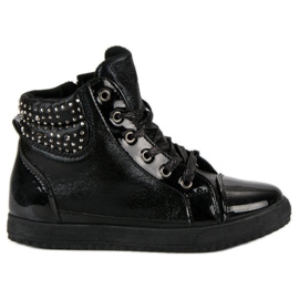 Zapatillas atadas negro