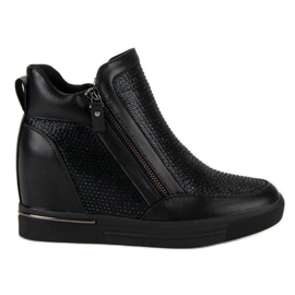 Zapatillas en la cremallera negro